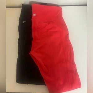 2 pairs of Fabletics leggings
pink - full length 
black - cropped
